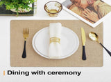 Homaxy Cloths Placemats for Dining Table Set of 6, Heat Resistant Washable Cotton V1258-DP02-F-150