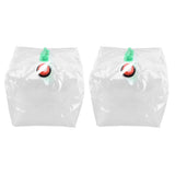 2Pcs 20L Folding Water Bucket PVC Portable Transparent Water Container with Spigot for Camping V1294-YM0523-3111210337211