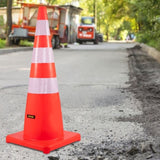 VEVOR Safety Cones, 6" x 36" Cones, PVC Orange Construction Cones, Reflective Collars V952-AQZYCQHBJ3636KKUBV0