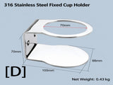 Versatile Stainless Steel Holder for RV Yacht Marine Boat Truck Home Use, Foldable Single Double V1341-ZY-9WEJEV52-E