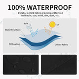 Stand-Up Patio Heater Cover, 95"H x 34"D x 19"B, Black Waterproof Outdoor Heater Cover with Zipper V1107-117-36662