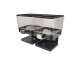 2 x 3.7L Double Cereal Dispenser Black - Square Rice Beans Countertop Storage V238-SUPDZ-39789726695504