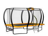 Kahuna 6 ft x 9 ft Rectangular Outdoor Trampoline with Basketball Set - Orange TRA-FJP-RCT-69V-BB