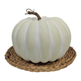 17x30cm Cream White Artificial Foam Pumpkin, Fall Harvest Decorative Cushaw for Halloween V1369-AZ3-W-14855