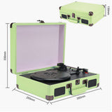 Record Player Vinyl Turntable Bluetooth Speakers Retro Briefcase USB V201-LPU0001GR8AU