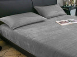 Flannel Sheets Queen 3-Piece Plush Fleece Sheet Bed Sets with 15" Deep Pocket Fitted Sheet and V1369-AZ3-W-15399