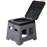 Portable Folding Toilet for Camping and Travel Grey V1308-DSZKI-207