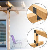 4Pcs Joist Anchors Connector Post Anchors Post Bracket Post Caps Tie Bracket Wooden house Hanger V1370-AZ4-12784