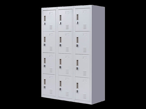 12-Door Locker for Office Gym Shed School Home Storage - Padlock-operated V63-839061