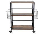Levede Record Player Stand with Storage Vinyl Record Holder with Display Area EA0296-BR-AU