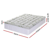 Giselle Bedding 1500GSM Pillowtop Mattress Topper Bamboo Mattress Pad for Back Pain Relief Washable TOPPER-BAM-11-Q