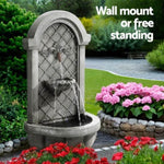 Gardeon Solar Fountain Water Feature Wall Mount Garden Fountains 80CM Grey FOUNT-WALL-80-DG