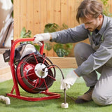 Drain Cleaner Machine Drain Auger 50FT x 3/8 Inch Manual Feed & 4 Cutters V952-SDJJKLSGDSTJVQGHEV3