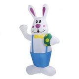 Inflatable Bunny Yard Decoration 6.2ft with LED Lighting Cute Easy Setup Blow Up Outdoor Decoration V1294-YM0901-3115230113713