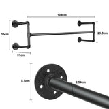 Iron Wall Mounted Clothes Rack with Shelf Garment Display V178-66744