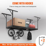 VEVOR Overhead Adjustable Garage Storage Rack 36x96in Ceiling Rack 600lbs Black V952-CKTHBCWJZHS36L1S2V0