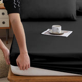 Fitted Sheet with 2 Pillowcases Soft Polyester 86.61x70.86in for Bedroom Kids Family, Gray V1369-AZ3-W-10467