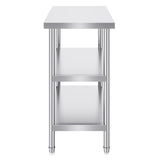 Stainless Steel Food Prep Table, 18 x 36 x 34 Inch Commercial Kitchen Worktable, with 2 Adjustable V952-CFBXGGZTSCGZKRMMXV0