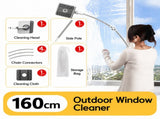 Lightweight Interior & Exterior Window Cleaner with 160CM Extendable Aluminium Pole & Cleaning Pad V888-ELOSUNG55116-9