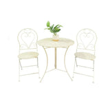 Bordeaux 3pc Setting Round Table 2 Chairs V637-48120SET