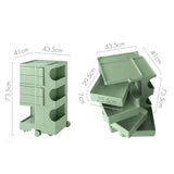 Artiss Storage Trolley Bedside Table 5 Tier Cart Boby Replica Green AI-PP-TROLLEY-L-GR
