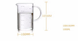 Large 1000ml Clear Borosilicate Glass Measuring Cup with Direct Fire Heat Resistance V178-59229