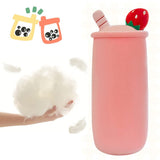 Bubble Tea Plush Pillow Soft Plush Toy Skin-Friendly Pillow Multiple Sizes Cute - Yellow - Size 43in V1107-DSZ-12536-YEL-43IN