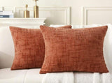 18" x 18" Decorative Throw Pillow with Inserts, Set of 2 Soft Modern Farmhouse Throw Pillows, Square V1258-DP02-C-3208