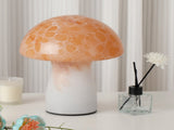 Speckled Orange Retro Swirl Glass Mushroom Table Lamp - LED Bedside Night Light V888-ELOSUNG28097