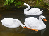 Resin Simulation Floating White Swan Figurine Ornament for Landscape Yard Gardening Decoration V1294-YM0901-3111200121111