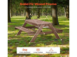 Picnic Table Wooden Tables and Bench Set Umbrella Garden Indoor Outdoor V952-2DFZ29FTKZDMPDRJRV0