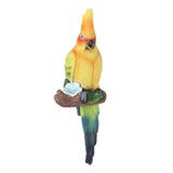 Resin Simulated Parrort Shape Garden Statue Outdoor Sculpture Lawn Garden Scene Decor V1294-YM0901-JY36482