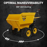 Baumr-AG 6 Wheel Motorised Wheelbarrow Dumper, Briggs & Stratton CR950 Petrol Engine, 500kg Capacity V219-BRWPWRBMRBP92