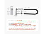 Toilet Safety Rail, 76.5 cm U-Shaped Handicap Bar, Foldable Senior Safety Pole, Flip Up Toilet V952-CSFSWZTKFZ305ODGSV0
