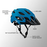 VALK Mountain Bike Helmet Large 58-61cm Bicycle MTB Cycling Safety Accessories V219-BIKACCVLKAHL4