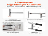 Toilet Safety Rail, 76.5 cm U-Shaped Handicap Bar, Foldable Senior Safety Pole, Flip Up Toilet V952-CSFSWZTKFZ305ODGSV0