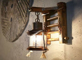 Vintage Industrial Wall Light Iron Metal Bamboo Outdoor Wall Lamp V1237-ZY-522-0030