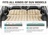 Beige Large Inflatable Universal Car Air Mattress with 2 Pillows, Pump and Storage Bag - Dual Zone V888-ELOSUNG55146-3