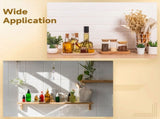 5 Tier Spice Rack Organizer, 12" Wood Display Shelf with Clear Acrylic Sides, Tiered Storage for V1369-AZ3-W-08657