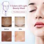 7-Color LED Light Photon Face Mask Neck Rejuvenation Skin Facial Wrinkle Therapy V201-W12783215