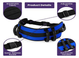 EQUIPMED Adjustable Patient Transfer Gait Belt with 6 Handles, Walking & Mobility Support, Blue V219-STAGAIFTG68A