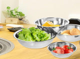 5Pcs Large Stainless Steel Mixing Bowls Plated Silver Kitchen Basins for Home Use V1366-AZ2-W-14008