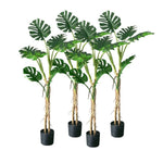 SOGA 4X 160cmTropical Monstera Palm Artificial Plant Tree, Real Touch Technology, with UV Protection APLANTFHG1608X4