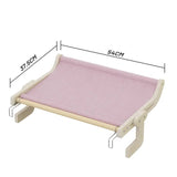 Wall-Mounted Cat Hammock Bed- Wooden Frame, Comfortable and Space-Saving Design for Pets V888-ELOSUNG10159