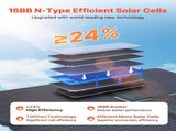 60W Foldable Solar Panel Charger, 16BB N-Type Monocrystalline Solar Panel 24% Efficiency, V952-BXZDTYNB160W36PFJ001Y3