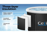Weisshorn Portable Ice Bath Tub 75X75CM Inflatable Folding Bathtub Spa Massage ICE-TUB-75X75-BK
