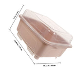 Efficient Water Draining Pink Dish Rack with Transparent Cover V1366-AZ2-W-20171