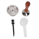 Reusable Coffee Capsule 304 Stainless Steel Refillable Coffee Filter Pod with Tamper Brush and Spoon V1294-YM0901-3113250031711