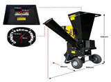Ducar 601C 15HP Wood Chipper Key Start Shredder Mulcher Grinder Yellow Black WCP-601C-YLBK
