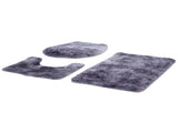 3Pcs Bathroom Rug Set Soft Non Slip Toilet Lid Cover Bath Mat Contour Rug Home DecorationPurple V1294-YM0901-3117200093712